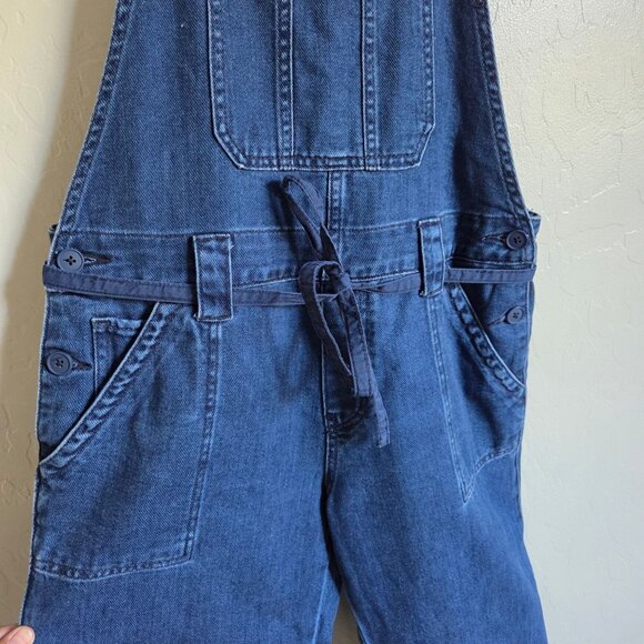 Lucky Brand Soft Utility Denim Overall Blue Indigo Size Women's Small Tie Waist - Picture 5 of 11